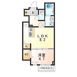 DC.Garden京都西 1LDKの間取図画像