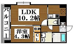 アセットヒルズパークサイド博多 1LDKの間取図画像