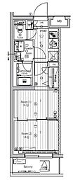 PREMIUMCUBE武蔵新田 2Kの間取図画像