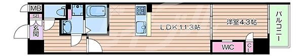 ラフォルム鎗屋町 ｜大阪府大阪市中央区鎗屋町２丁目(賃貸マンション1LDK・11階・41.78㎡)の写真 その2