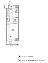 RELUXIA GRANDE 川崎大師公園 1Kの間取図画像