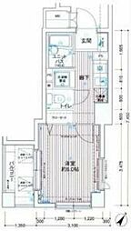 メインステージ護国寺2 1Kの間取図画像