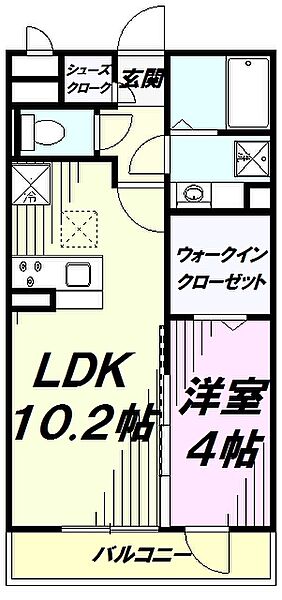 東京都八王子市館町(賃貸アパート1LDK・2階・37.53㎡)の写真 その2