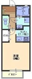 プレジール 1Kの間取図画像