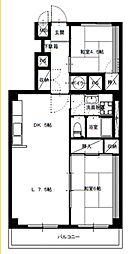 藤和東中野コープ 2LDKの間取図画像