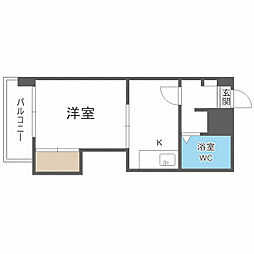 サンヴィレッジ平尾 1Kの間取図画像