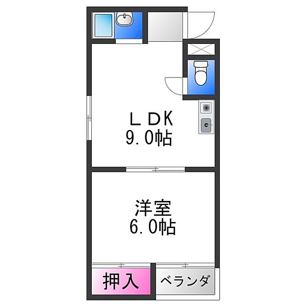 アルビー鳳 ｜大阪府堺市西区鳳西町３丁(賃貸マンション1LDK・4階・26.00㎡)の写真 その2