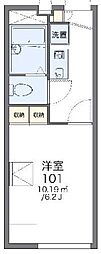 レオパレスひいらぎ 1Kの間取図画像
