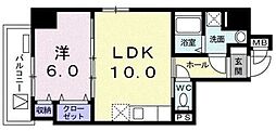 デュランタ錦糸町 1LDKの間取図画像