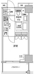 パークハビオ渋谷本町レジデンス 5階1Kの間取り