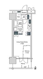 ブルックサイドレジデンス木場 1LDKの間取図画像