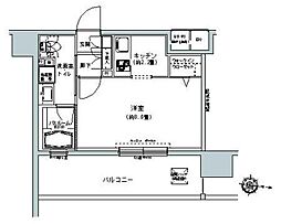 パークキューブ板橋本町 1Kの間取図画像