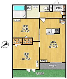 ゲートフロント 2LDKの間取図画像