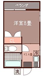 ハイツオノ 1Kの間取図画像