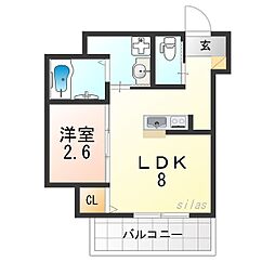 エヌエムキャトフヴァンユイット 1LDKの間取図画像