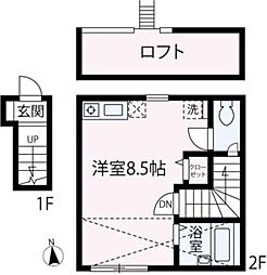 GE Nerima ワンルームの間取図画像