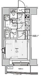 プレミアムキューブG市谷甲良町 9階1Kの間取り