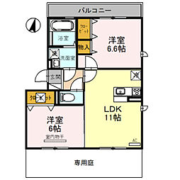 GRACE2 2LDKの間取図画像