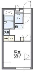 レオパレスリンデンバウム 1Kの間取図画像