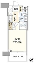 グローベル ザ・リミテッド 6階1Kの間取り