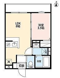 robot home 雑色(ロボットホームゾウシキ) 1LDKの間取図画像