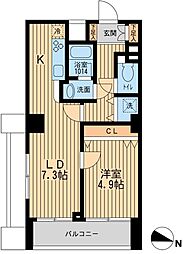 KDXレジデンス幡ヶ谷 1LDKの間取図画像