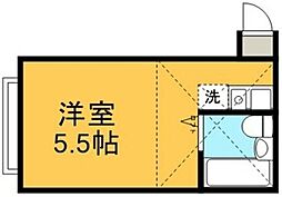 パークヒルズ ワンルームの間取図画像