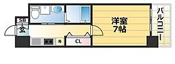 ラナップスクエア神戸ハーバープライム 1Kの間取図画像