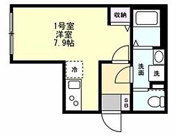 ベイルームステラ橋本 ワンルームの間取図画像