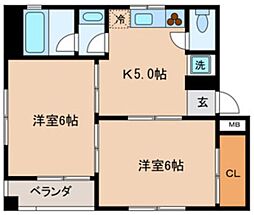ファミール・コアメゾン 3階2Kの間取り