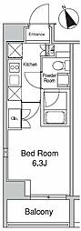 プラウドフラット蒲田2 1Kの間取図画像
