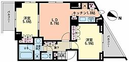 エスティメゾン哲学堂 2LDKの間取図画像