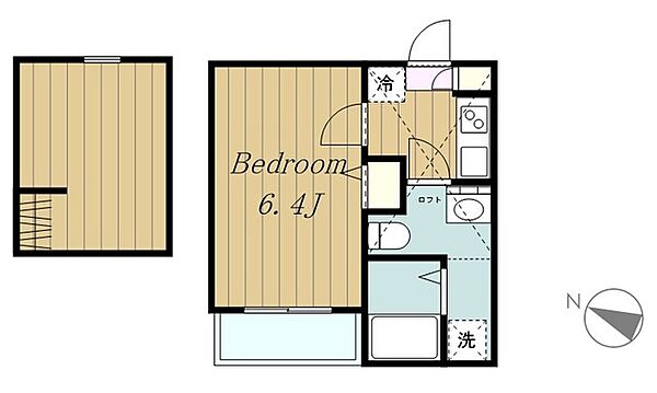 神奈川県座間市相模が丘６丁目(賃貸アパート1SK・1階・22.14㎡)の写真 その2