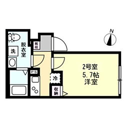 INEDIT 1Kの間取図画像