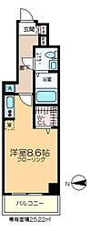 ウィルテラス深川住吉 ワンルームの間取図画像