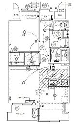 ウィルテラス船堀 3階1LDKの間取り