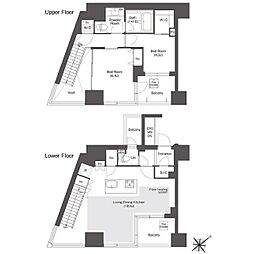 コンフォリア新中野 2LDKの間取図画像