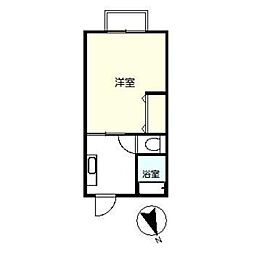 MSコーポ 1DKの間取図画像