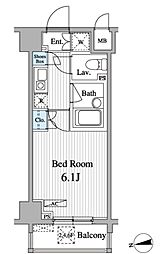 グレース早稲田 1Kの間取図画像