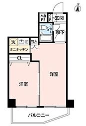 クリオ妙蓮寺弐番館 2Kの間取図画像