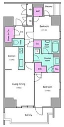 レジディア町屋 1SLDKの間取図画像