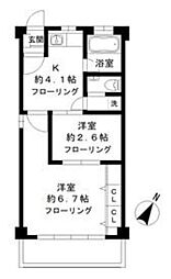 日東ビル 1階2Kの間取り