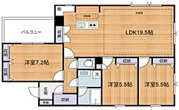 凛樹 2階3LDKの間取り