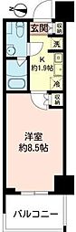 MFPRコート木場公園 1Kの間取図画像