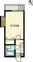 グリーンサイド獅子ケ谷 1Kの間取図画像