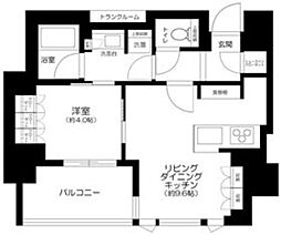 ローレルアイ東中野 7階1LDKの間取り
