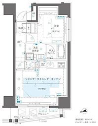 ZOOM浅草WEST 1LDKの間取図画像