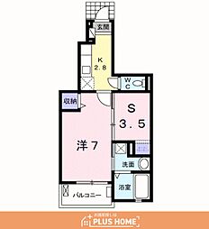セレノ 1SKの間取図画像