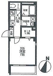 ドミール平和島 1Kの間取図画像