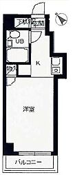スカイコート横浜平沼 ワンルームの間取図画像